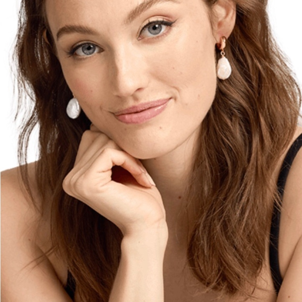 Our spare change isla Pearl Drop Earrings - 18k gold plated brass